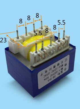 插针变压器5W 380V 220V转12V6V9V15V18V24V110V单双卧式9针PCB板