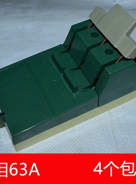 闸刀开关3相63A电源电刀闸三相负荷开关电J闸刀380V63A绿色2个