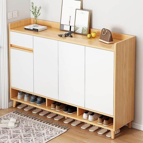 家用门口鞋柜入户玄关柜一体隔断柜小户型大容量多功能防尘收纳柜