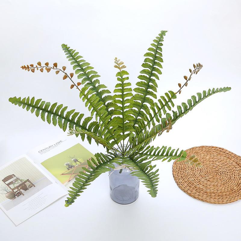 仿真植物绿植婚庆装饰花艺墙面插花配材蕨类叶子12叉凤尾蕨孔雀叶