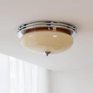 奶油风浪漫卧室书房儿童房灯具 法式 斯克诺 北欧简约奶油吸顶灯