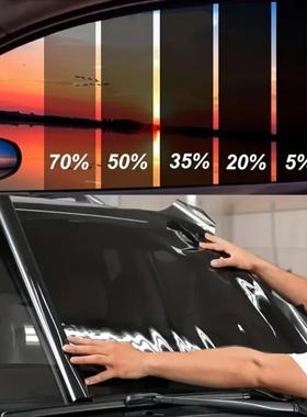 跨境外贸1ply单层黑色汽车隔热玻璃遮光太阳膜车窗贴膜建筑膜