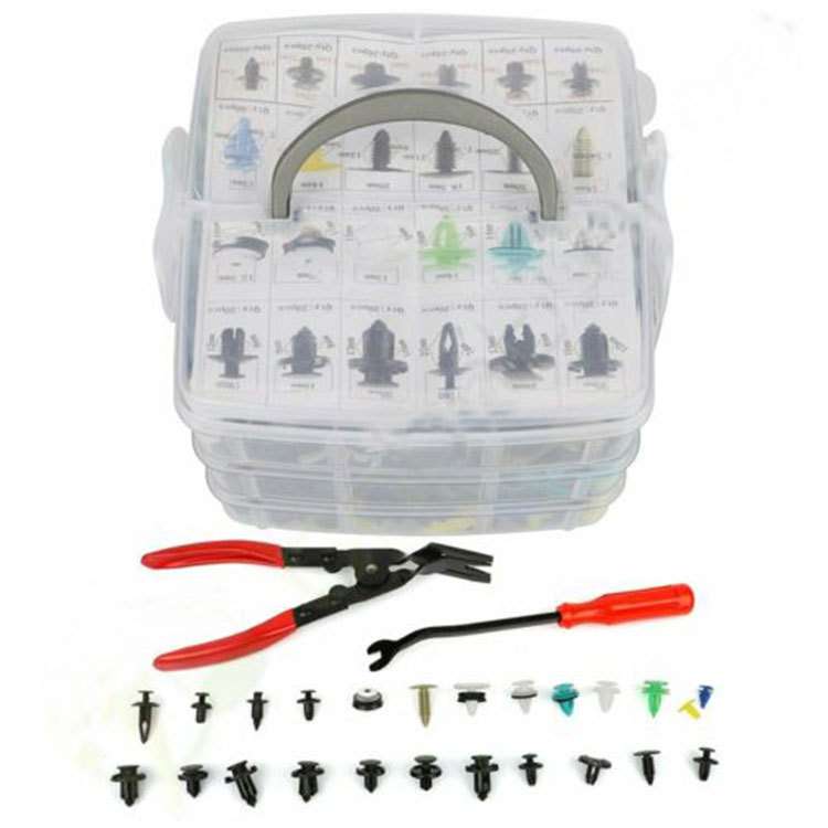 620pcs盒装卡扣新品24种汽车保险杠修理包紧固件 膨胀螺丝卡子扣