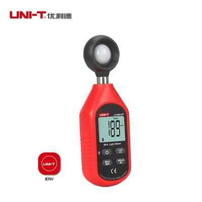 UNIT迷你照度计UT383高精度数字光度计蓝牙分体式照度仪