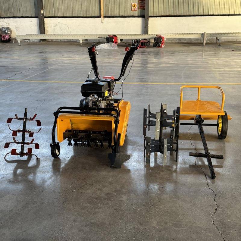 柴油汽油除草机手把可调锄草40宽50宽碎草机双刀轴松土旋耕机