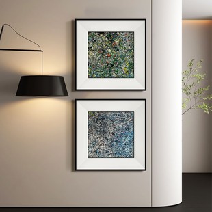 书房小尺寸几何挂画现代简约主卧床头画民宿酒店抽象艺术装饰画