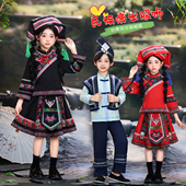新款 儿童广西壮族女童少数民族舞蹈演出服饰男童 三月三民族服装