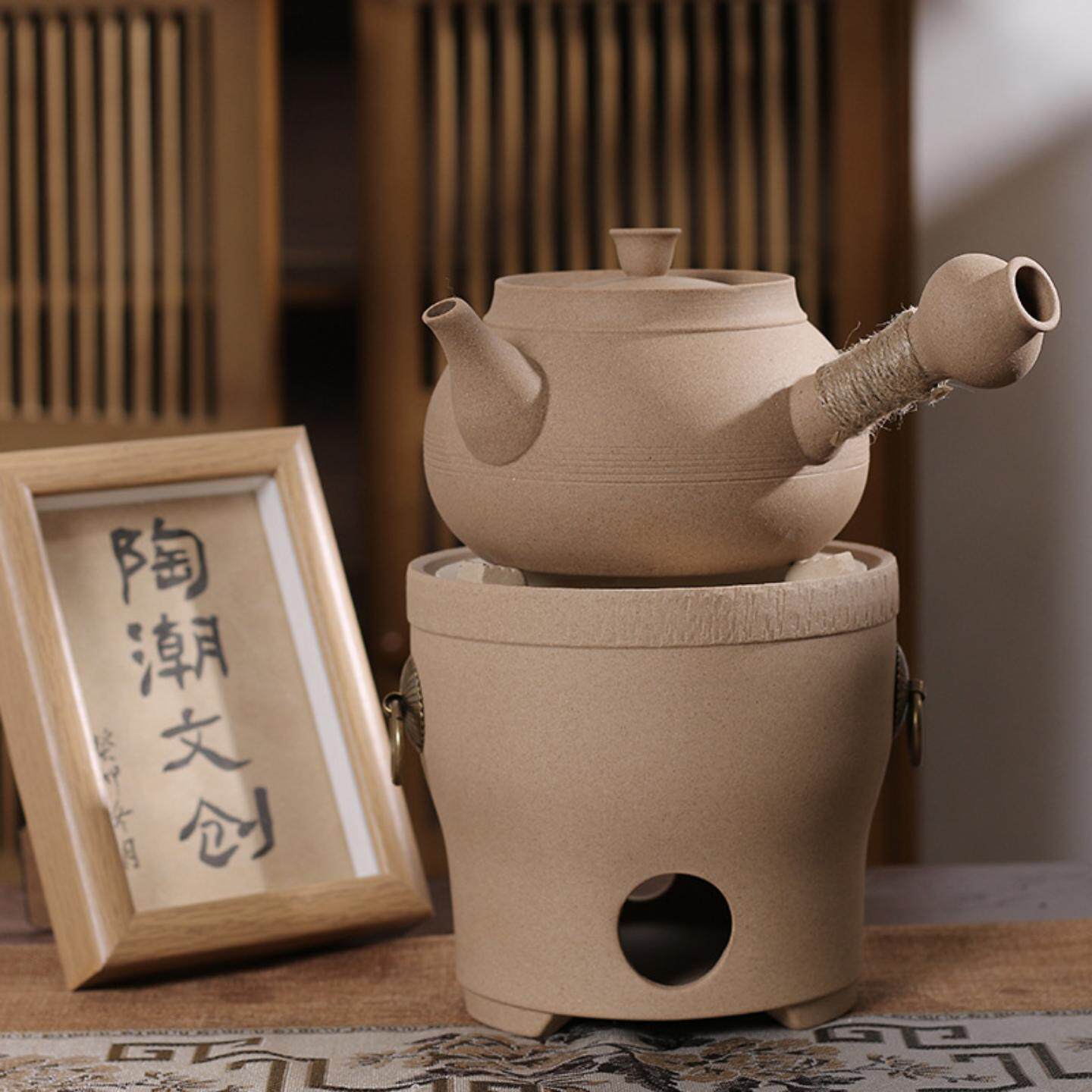 粗陶功夫茶壶茶室围炉潮汕户外