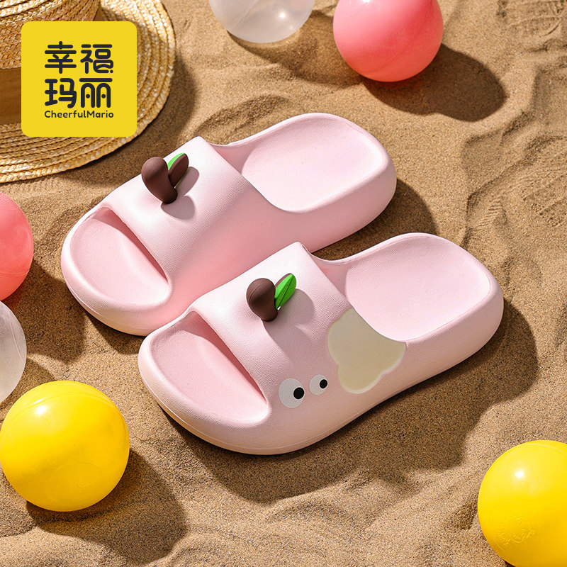 幸福玛丽苹果拖鞋女童夏卡通可爱抗菌防滑家居中大童EVA亲子凉拖,童鞋/婴儿鞋/亲子鞋,儿童凉拖鞋,淘宝优惠券,粉丝福利购,淘宝优惠卷