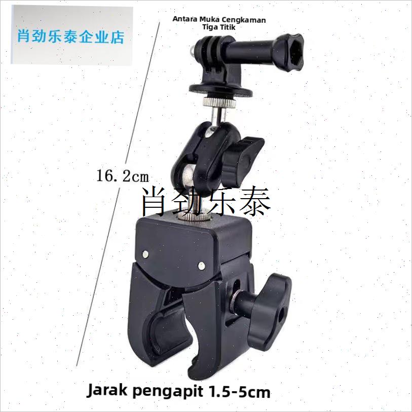 l加厚蟹钳夹360度m豌豆夹1/4英制螺丝三脚架配件圆管固定夹支架