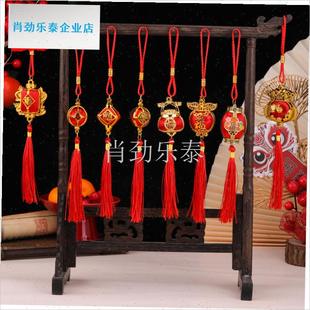 节丝线福灯笼流苏挂件商场活动物业喜庆氛围布置新W年门厅红挂饰l