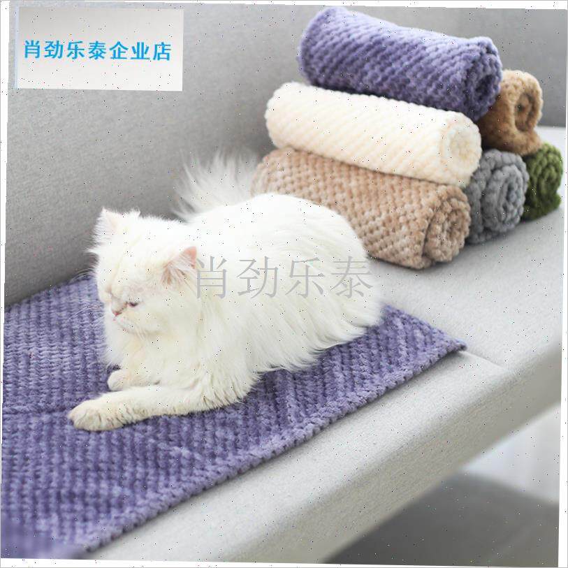 貂绒宠物被子狗狗猫咪床垫猫y窝秋冬季保暖舒适不粘毛加厚毛毯子l