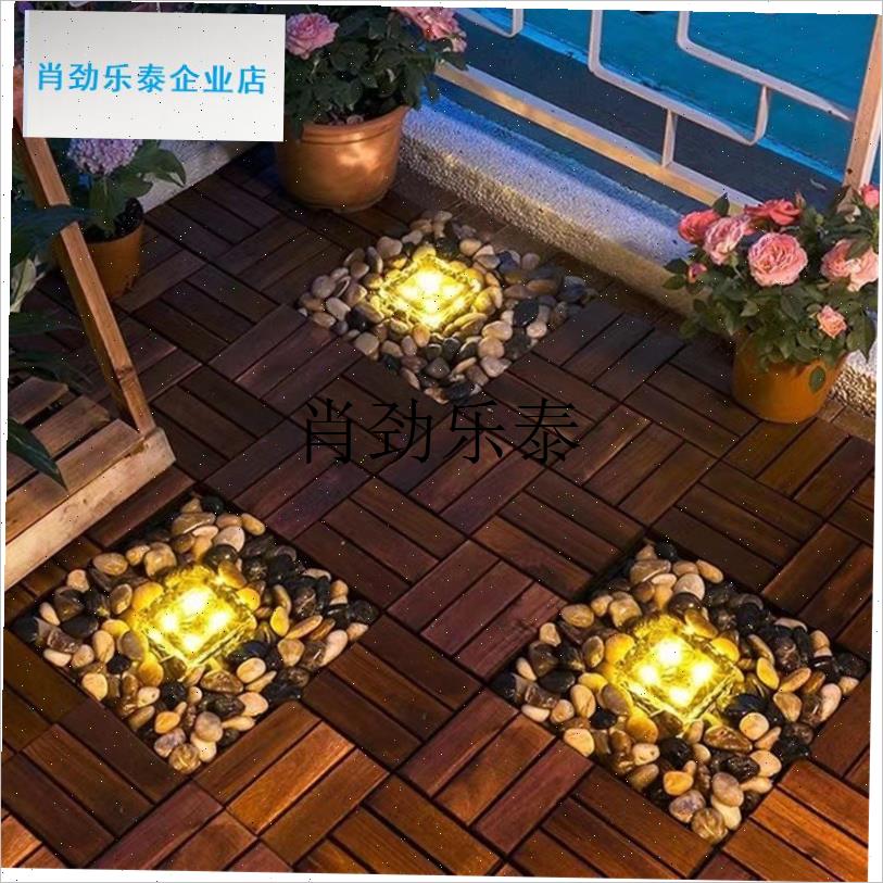 l太阳能冰砖灯庭院景观户外防水家用布置花园草坪T台阶露台阳台装