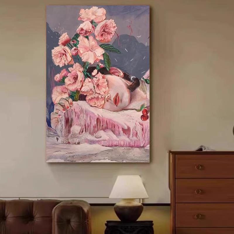 梦幻装饰画复古梦境漫游客厅卧室背景墙诗意栖居玄关人物花卉挂画