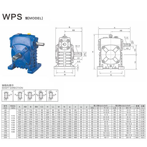 wpa蜗轮蜗杆减速机wpx/wpo减速器铁壳小型减速电机涡轮齿轮箱总成