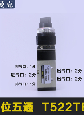 控制气缸机械阀滚轮阀按钮阀手动气阀气动开关250622/T522R手拉阀