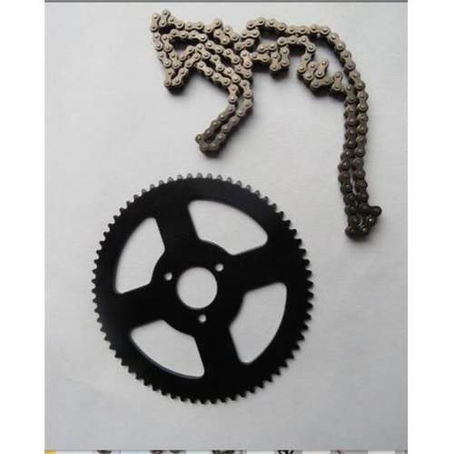 49CC迷你摩托车配件2冲小跑车改装链条 链盘 25h