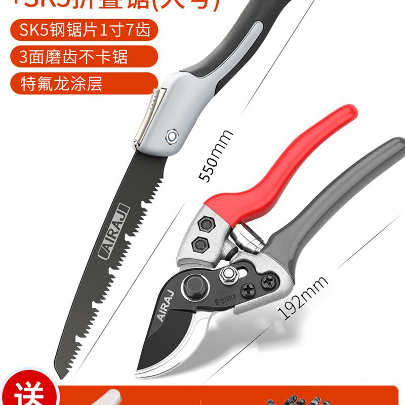 园艺剪刀果树修枝剪日本进口SK5钢花卉花木园林造型剪专用剪神器