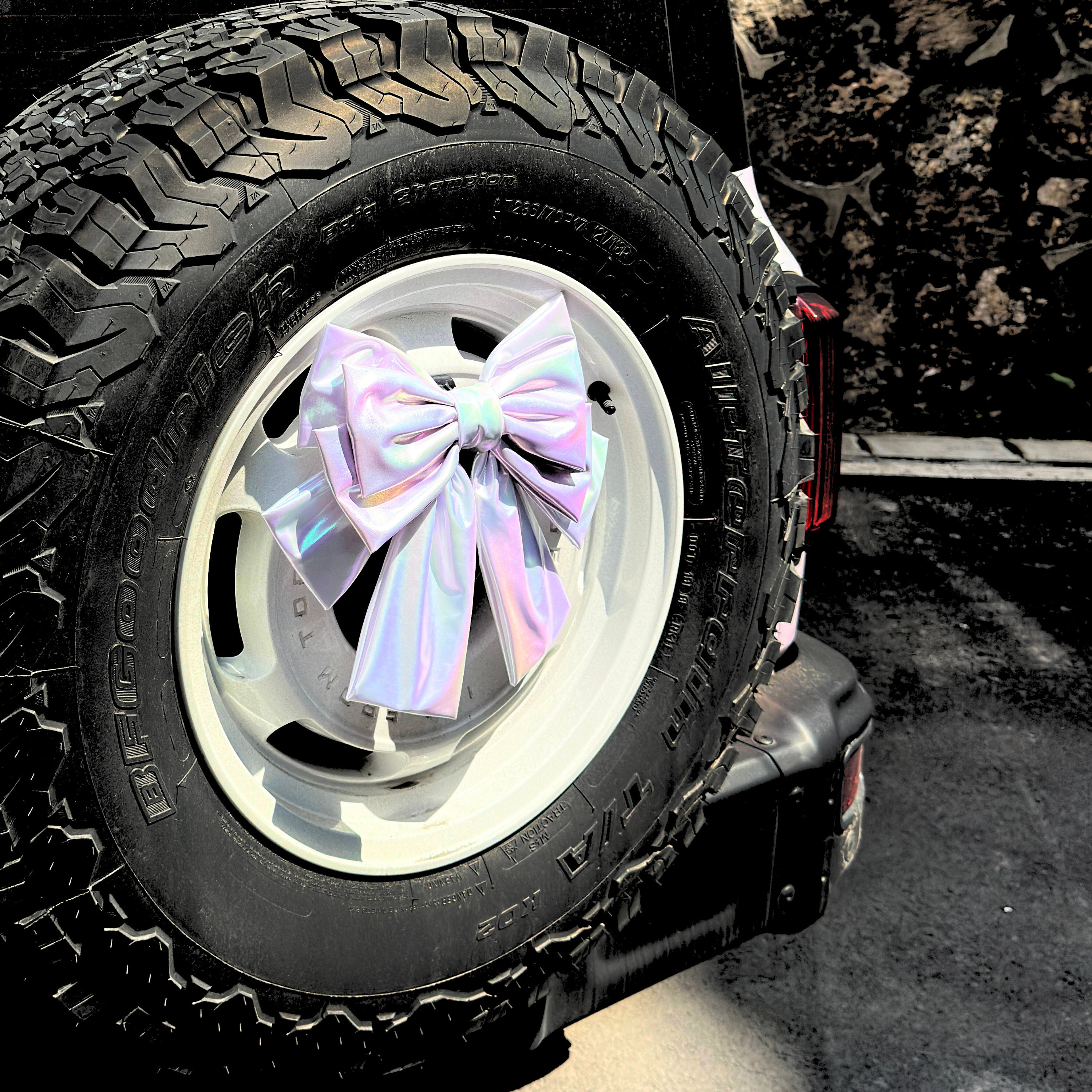 蝴蝶结车饰电动车挂件摆件汽车外尾部大支架拆卸女摩托车车尾装饰