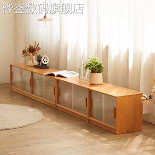 桦崟实木飘窗柜矮柜地柜电视柜阳台柜卧室组合储物柜长条柜炕柜榻榻米摆件垫垫床笠拉车