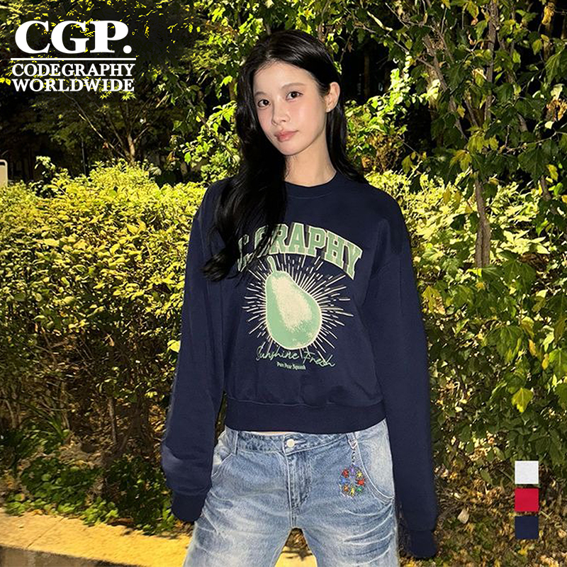 CODEGRAPHY 2024春季新款女款水果图案短款卫衣CBDSWTL451