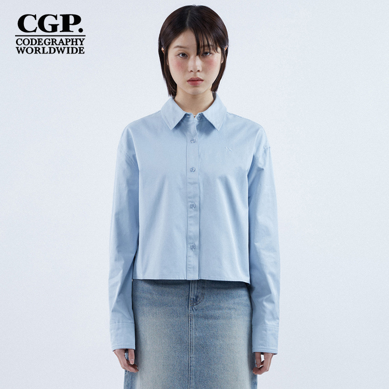CODEGRAPHY韩国CGP夏季时尚百搭衬衫女款长袖衬衣上衣CBDUWSH005