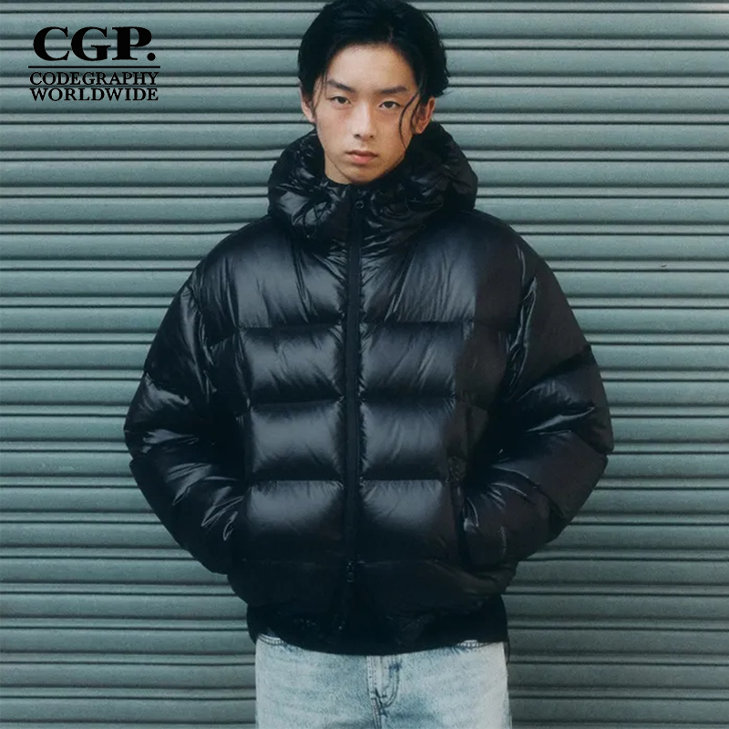 CODEGRAPHY韩国秋冬男女百搭休闲宽松连帽羽绒服外套CBDWUIH007