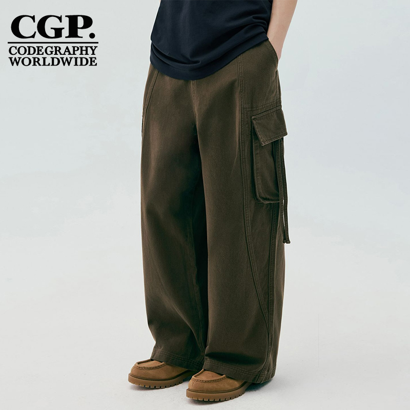 CODEGRAPHY韩国男女同款25春季新款复古工装裤牛仔裤CBESUWP051