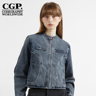 CODEGRAPHY韓國CGP春女款 夾克CBDSWDJ251 復古牛仔外套設計感工裝
