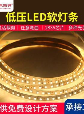 灯带led灯家用自粘12V24V低压软灯条客厅高亮柔性高显色2835灯带