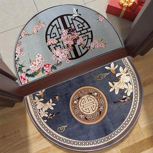 半圆地垫入户门垫多尼尔家用门口耐脏脚垫卫生间吸水防滑地毯 中式