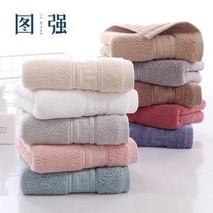 图强跨境商超阿瓦提长绒棉方巾 纯棉加厚柔软提花断档方巾