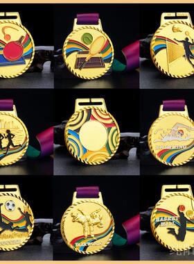 烤漆金属奖牌制作生产足球篮球运动跆拳道马拉松奖牌制作厂家直销