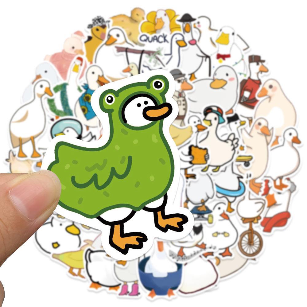 50张卡通简笔画鸭子贴纸