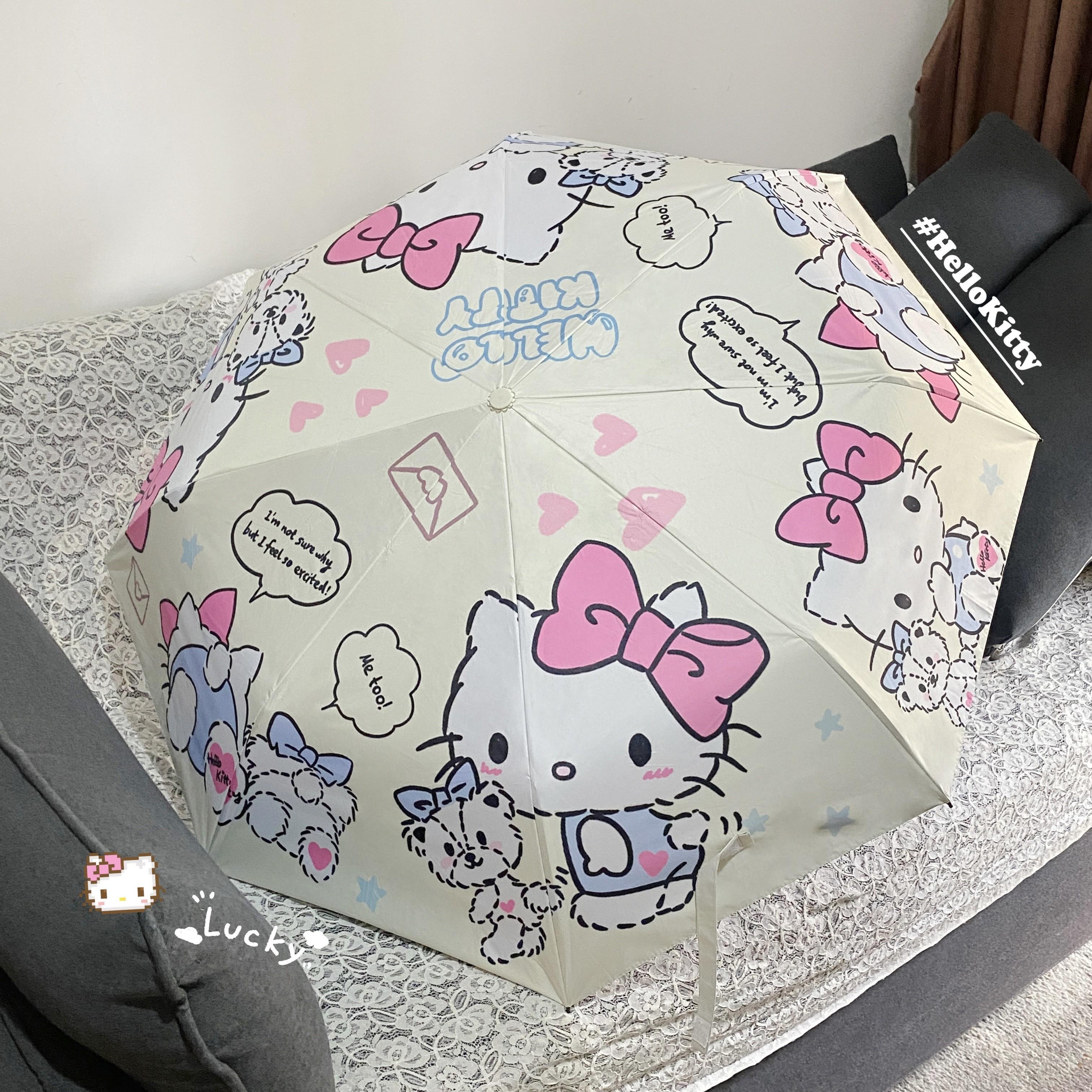 hellokitty雨伞女生高颜图片