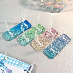 亚克力砖展示架镭射票流麻展示架票根水纹吧唧展示架小卡收纳支架