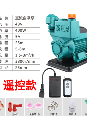 直流12v48v小型自吸泵抽水机船用浇菜洗车园林电瓶车自来水增压泵