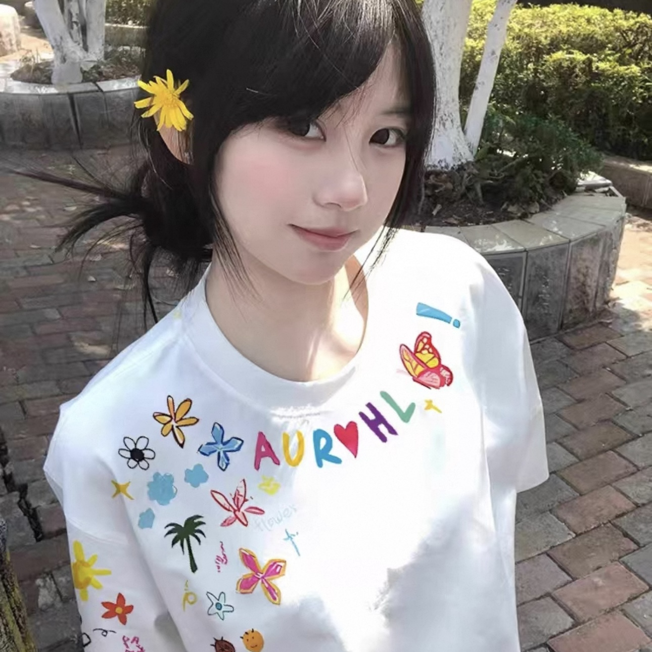 【送运费险】涂鸦纯棉短袖t恤女