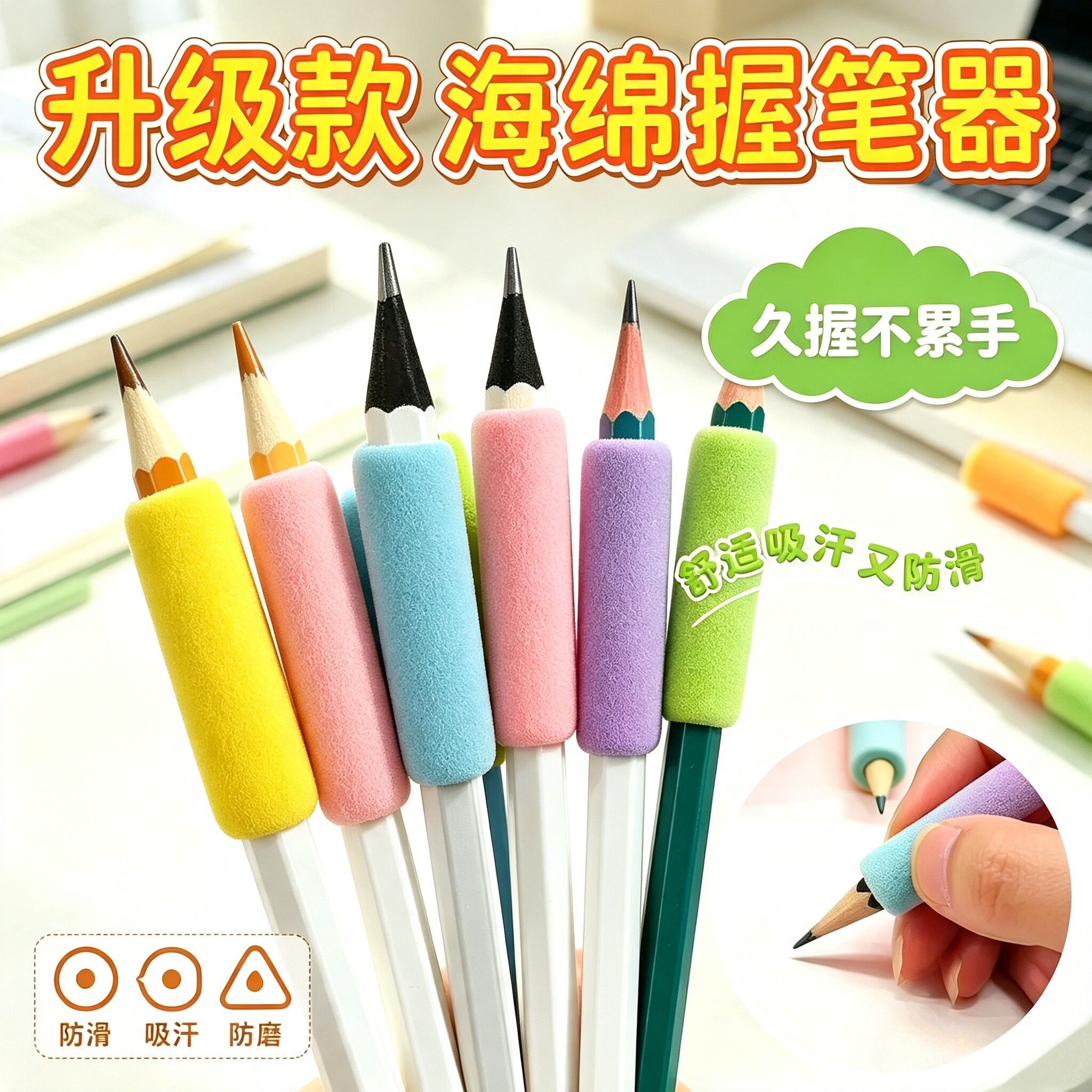 学生通用海绵握笔器铅笔套