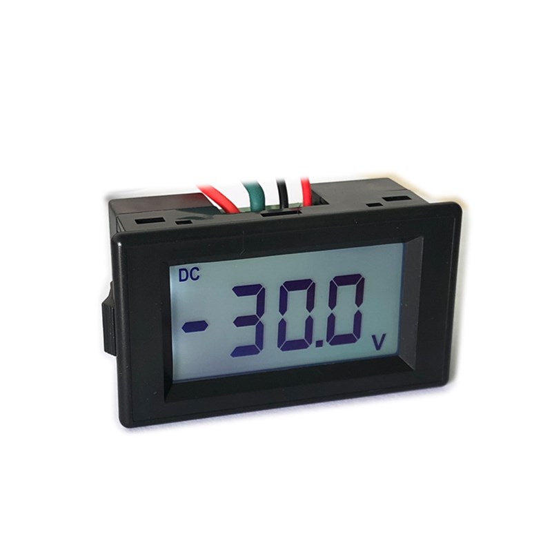 D85液晶LCD数显直流电压表DC2V20V100V200V450V500V尺寸70*40数字