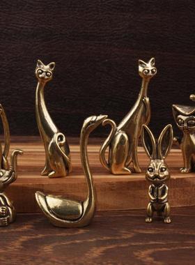 跨境 爆款 戒指座黄铜小摆件办公室桌面摆件手把件桌面装饰品摆件