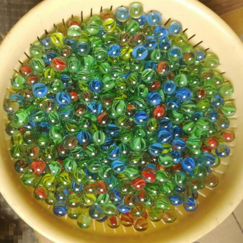 14mm弹珠机玻璃球怀旧玩具玻璃珠 玻璃球100粒装 25mm玻璃球