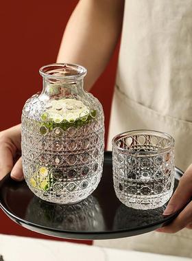 包邮玻璃冷水壶套装带水杯子高颜值夏季大容量凉水壶套组家用
