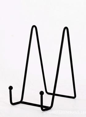 铁艺盘子支架工艺品三脚架碟盘托架瓷盘相框普洱茶石头画展示底座