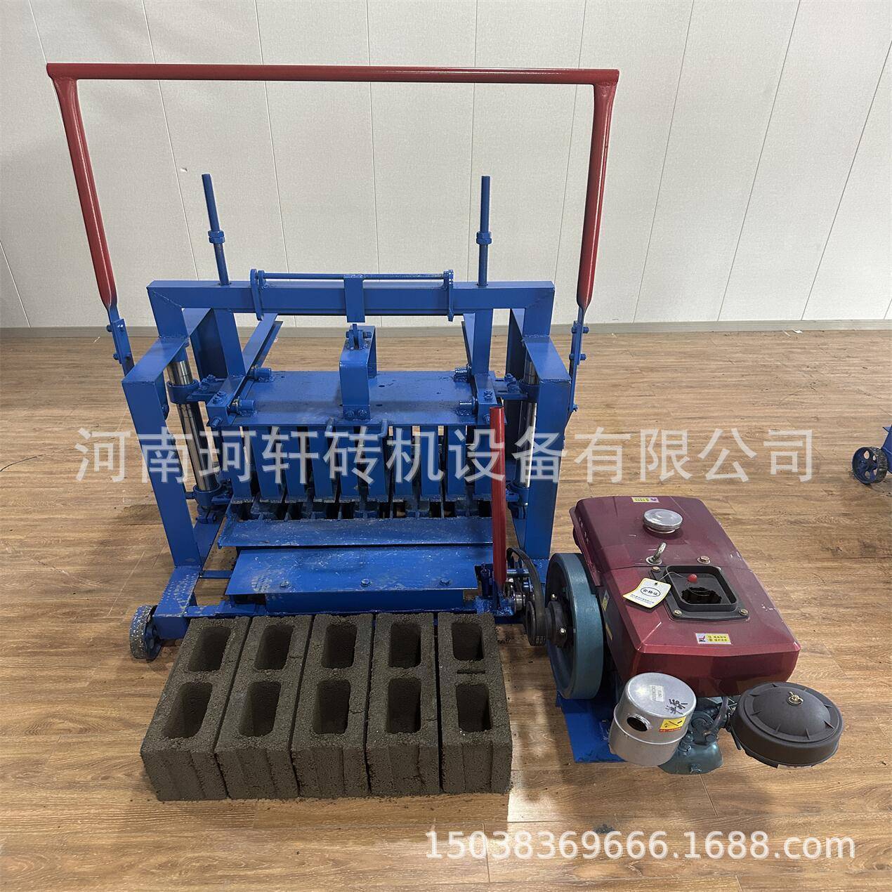 加宽版柴油动力发电直推式制砖机混凝土砌块砖机空心水泥制砖机