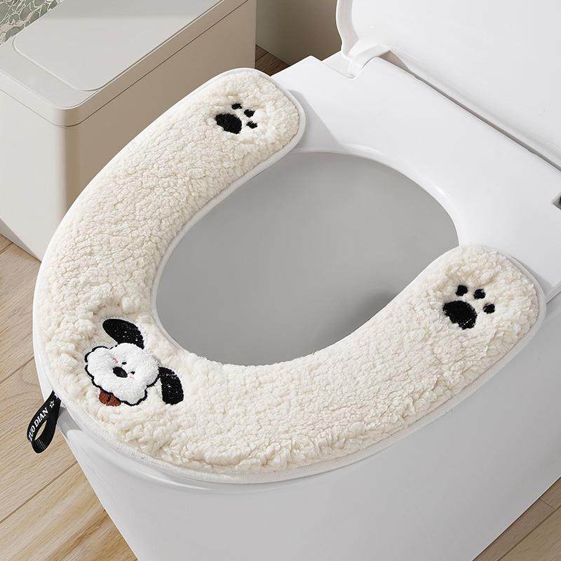 马桶垫冬季套垫圈可水洗粘贴马桶垫四季通用U型加绒加厚马桶坐垫