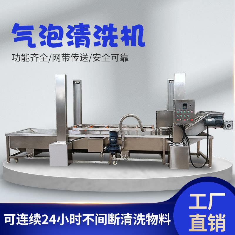 多功能果疏气泡清洗机大型净菜加工设备商用番茄喷淋清洗机