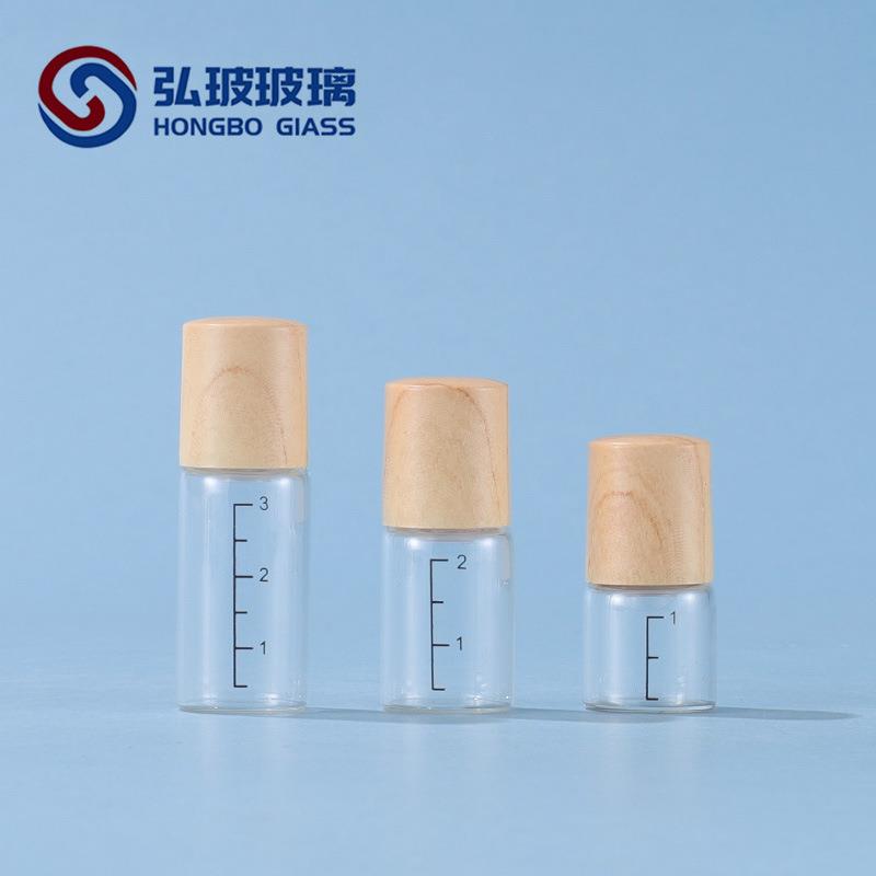 跨境现货1ml2ml3ml透明刻度玻璃滚珠瓶精油香水瓶样品瓶试用装瓶