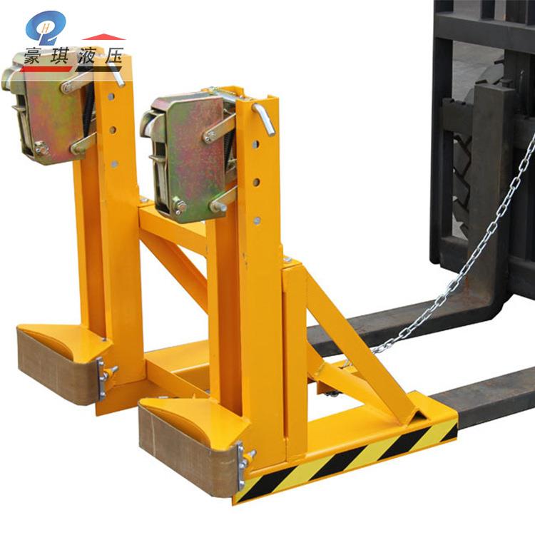 电动翻转倒桶机叉车用油桶倒料夹具鹰嘴叉车抱桶夹卸桶器