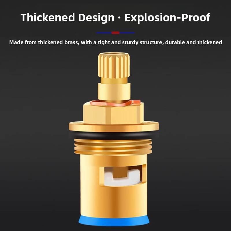 水龙头阀芯精铜通用型厨房单冷热通用快开水龙头内芯全铜更换配件